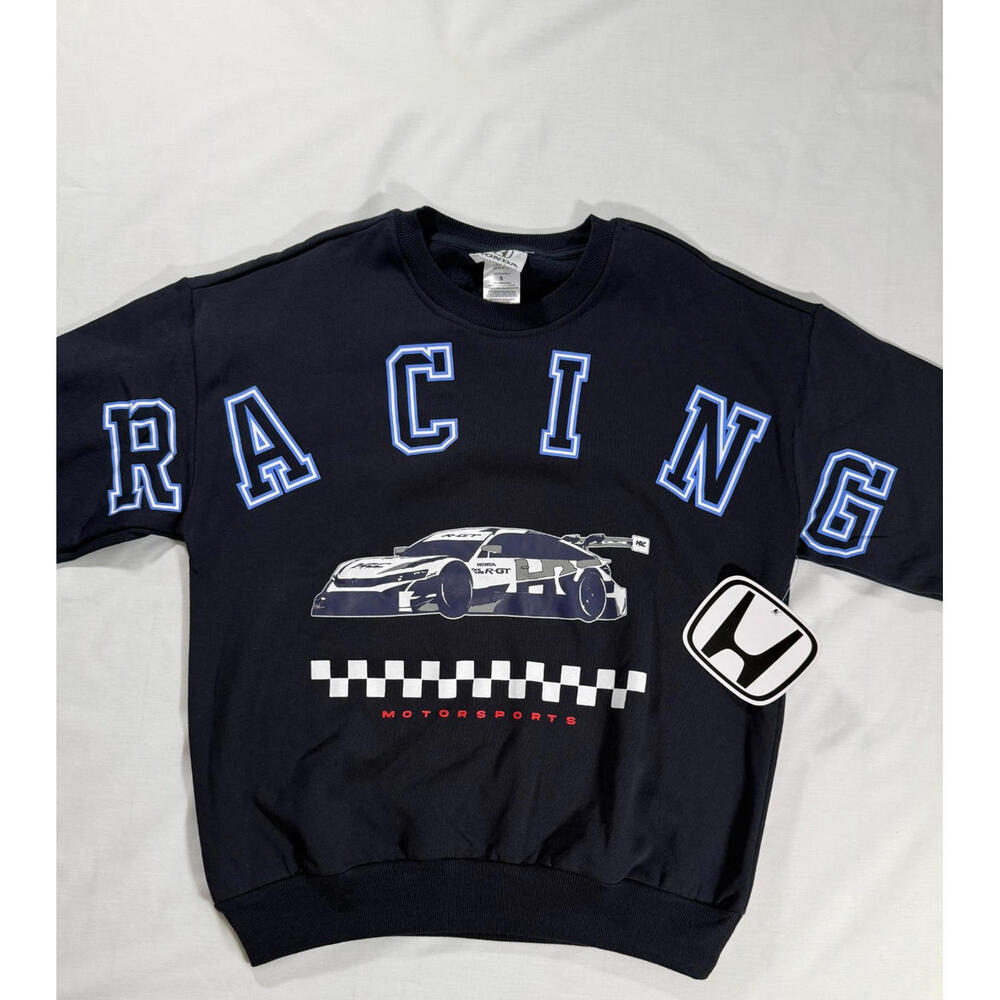 Honda Racing Team Black Pullover Crew Neck Sweatshirt S Men's/Unisex Race Car - Picture 5 of 9